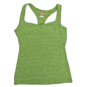 Lucy Powermax Green Striped Colorful Y2K Activewear Tank Racerback Workout Top